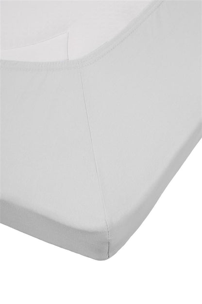 Riviera Maison Topper Fitted Sheet - Jersey Stretch - Light Grey