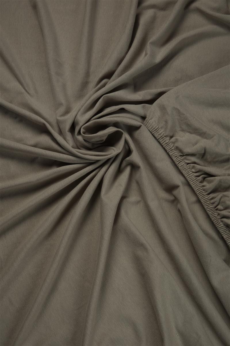 Beddinghouse Split Topper Fitted Sheet - Jersey - Taupe