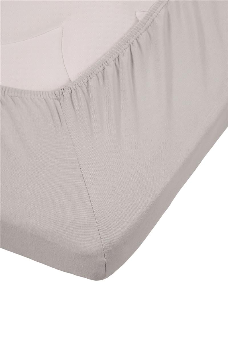 Beddinghouse Split Topper Fitted Sheet - Jersey Stretch - Light Grey