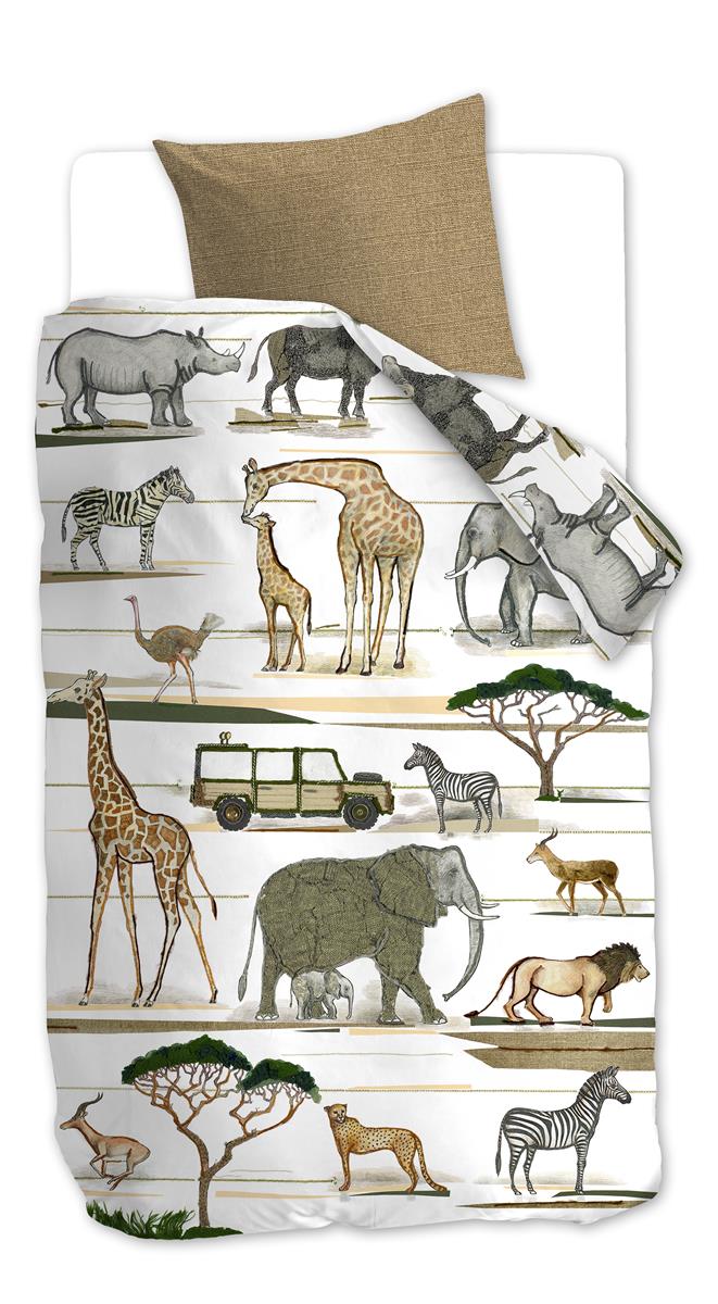 Beddinghouse Kids Jeep Safari duvet cover - Natural