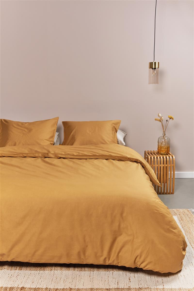 Ambiante Cotton Uni duvet cover - Ochre