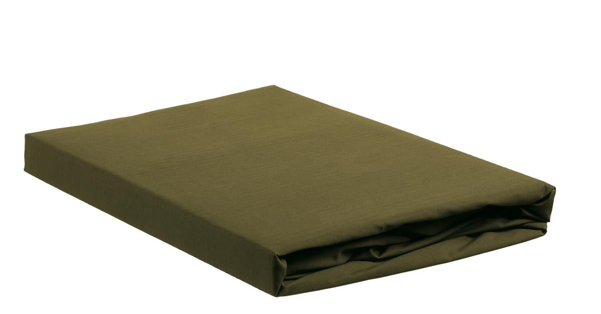 Ambiante Fitted Sheet - Cotton - Olive Green