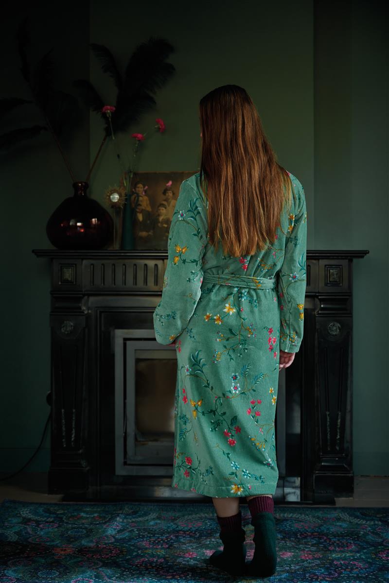 Pip Studio Les Fleurs Bathrobe - Green