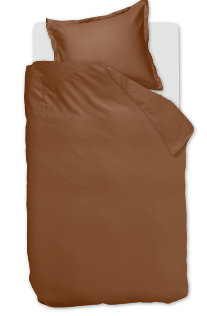 Ambiante Satin Uni duvet cover - Brown