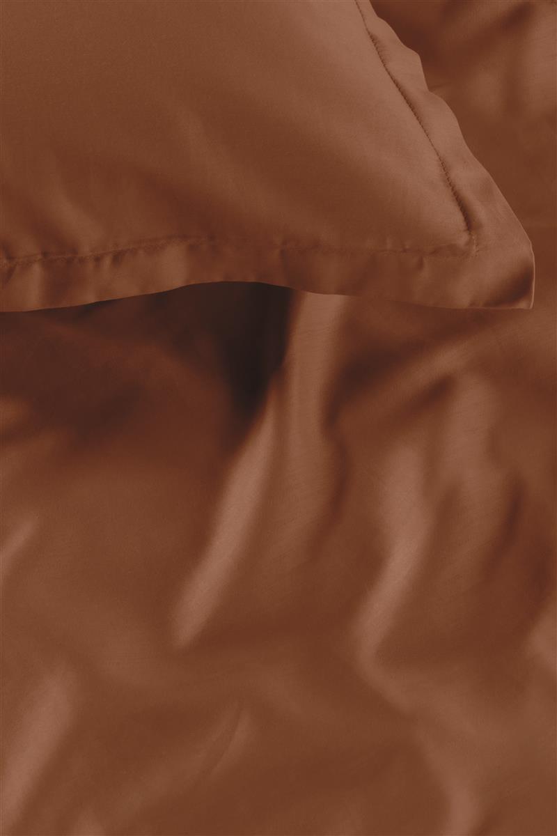 Ambiante Satin Uni duvet cover - Brown