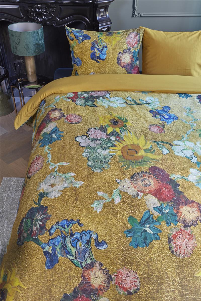 Beddinghouse x Van Gogh Museum Partout des Fleurs duvet cover - Gold