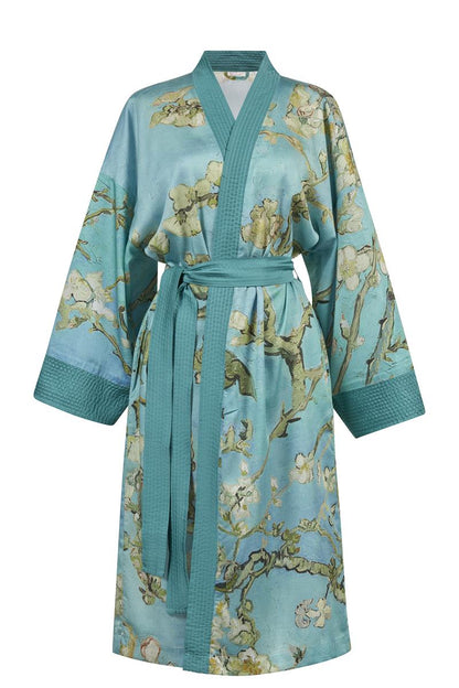 Beddinghouse x Van Gogh Museum Almond Blossom Kimono Bath Linen - Blue