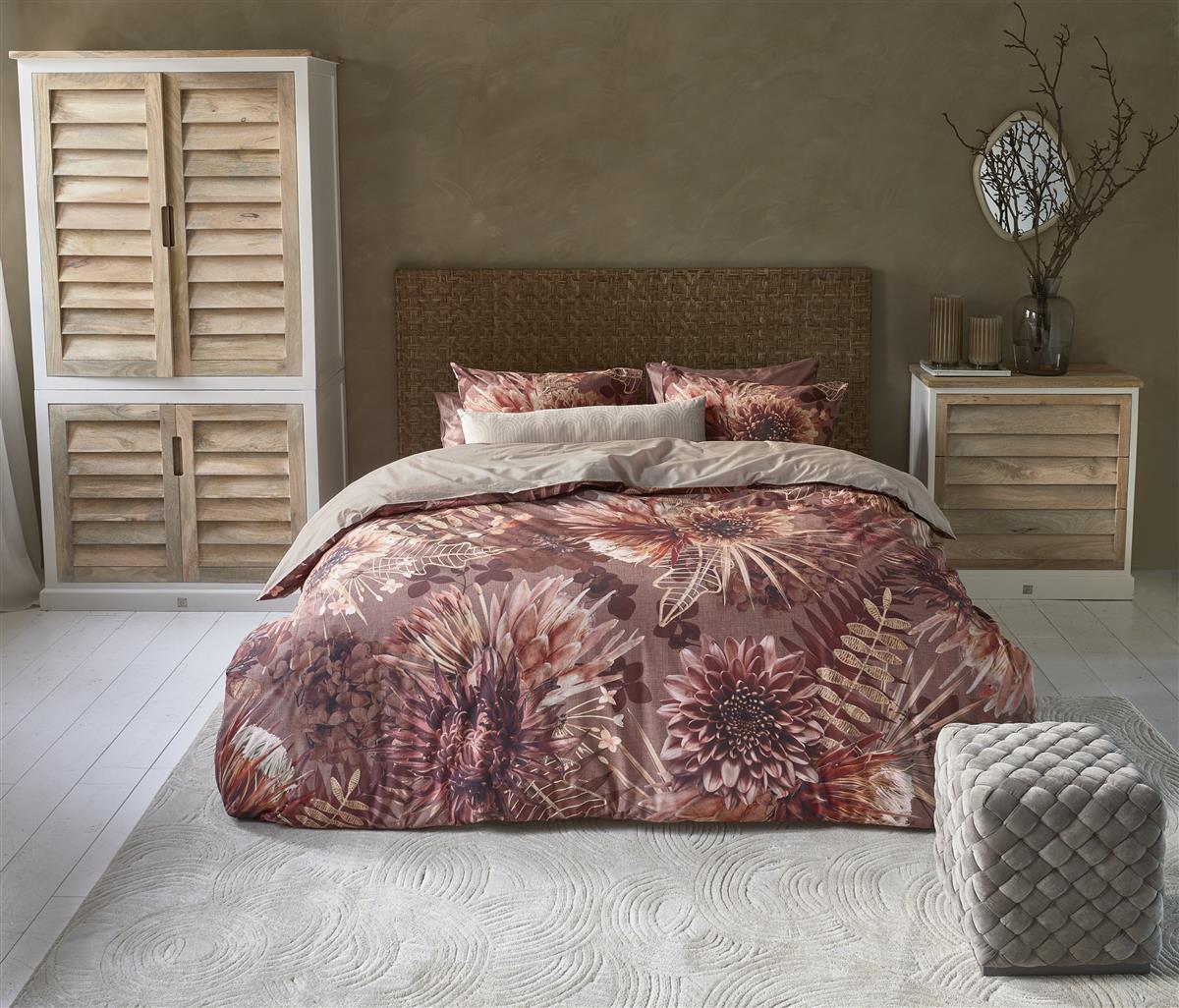 Riviera Maison Protea Duvet Cover - Stone Red