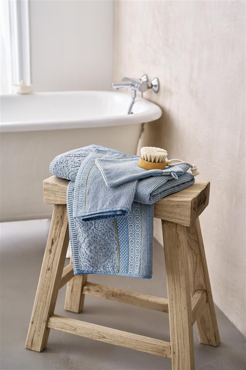 Pip Studio Soft Zellige Bath Textiles - Blue Grey