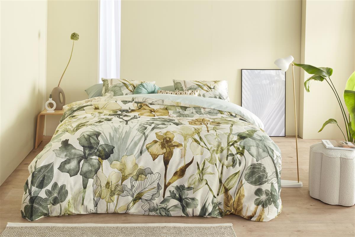 Beddinghouse Iris Field duvet cover - Grey-green