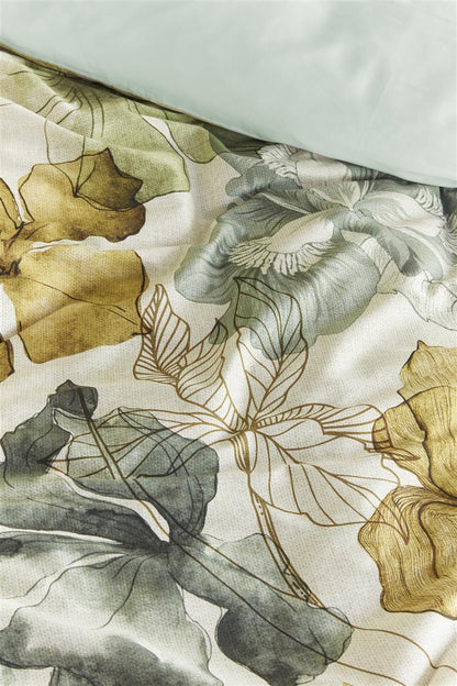 Beddinghouse Iris Field duvet cover - Grey-green