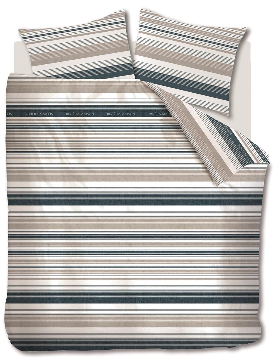 Riviera Maison Sturdy Stripe duvet cover - Navy blue