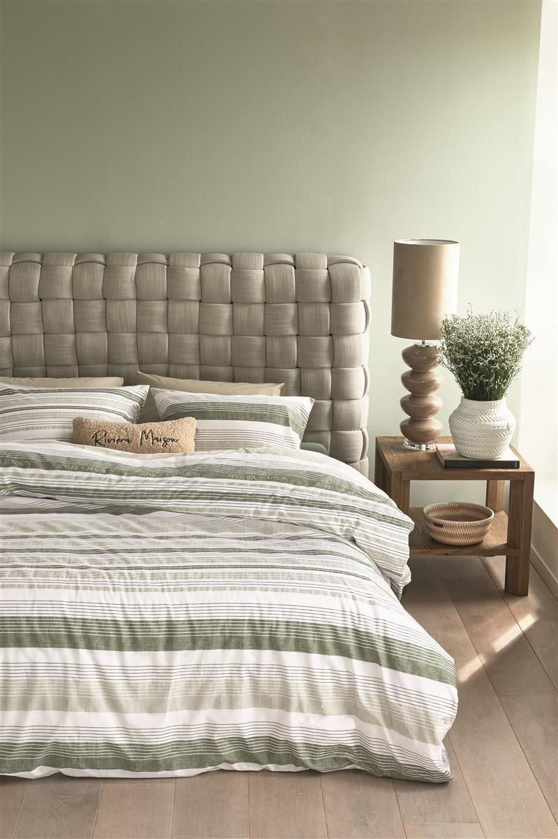 Riviera Maison Sturdy Stripe duvet cover - Grey-green