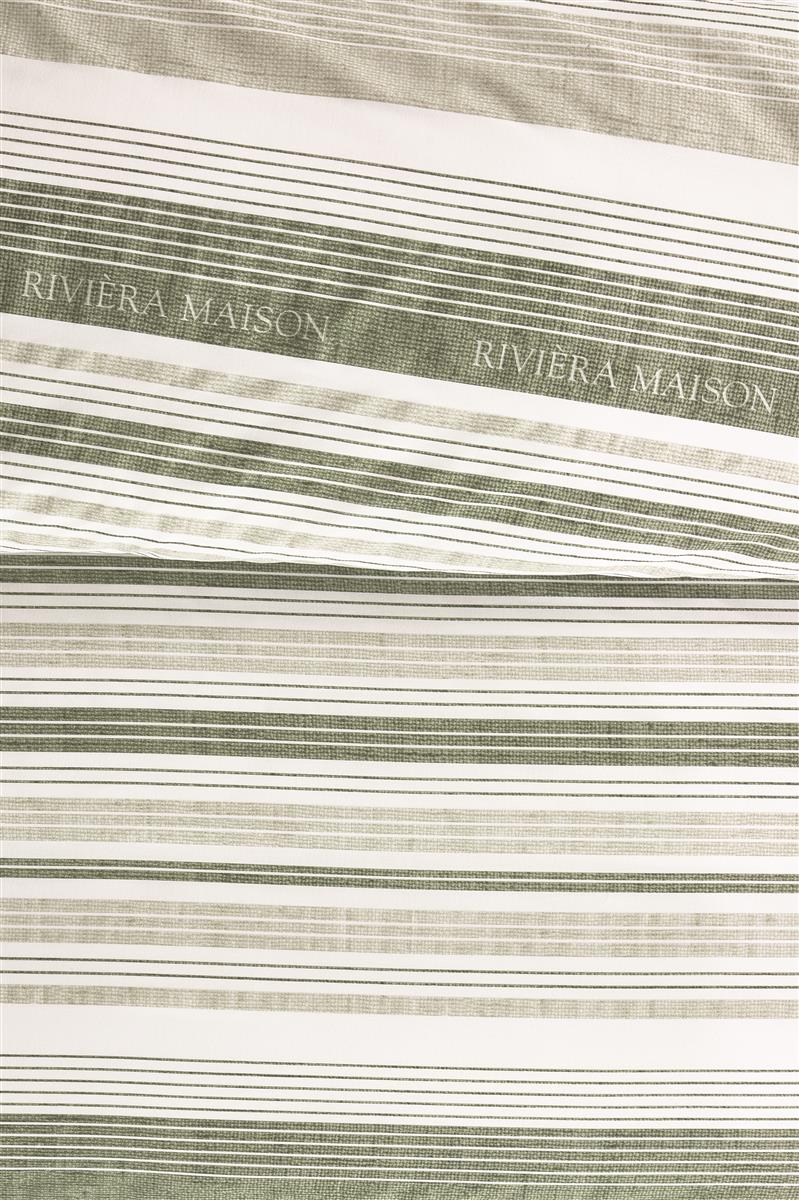 Riviera Maison Sturdy Stripe duvet cover - Grey-green