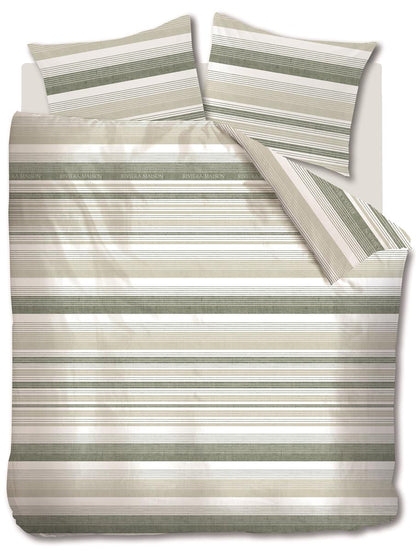 Riviera Maison Sturdy Stripe duvet cover - Grey-green