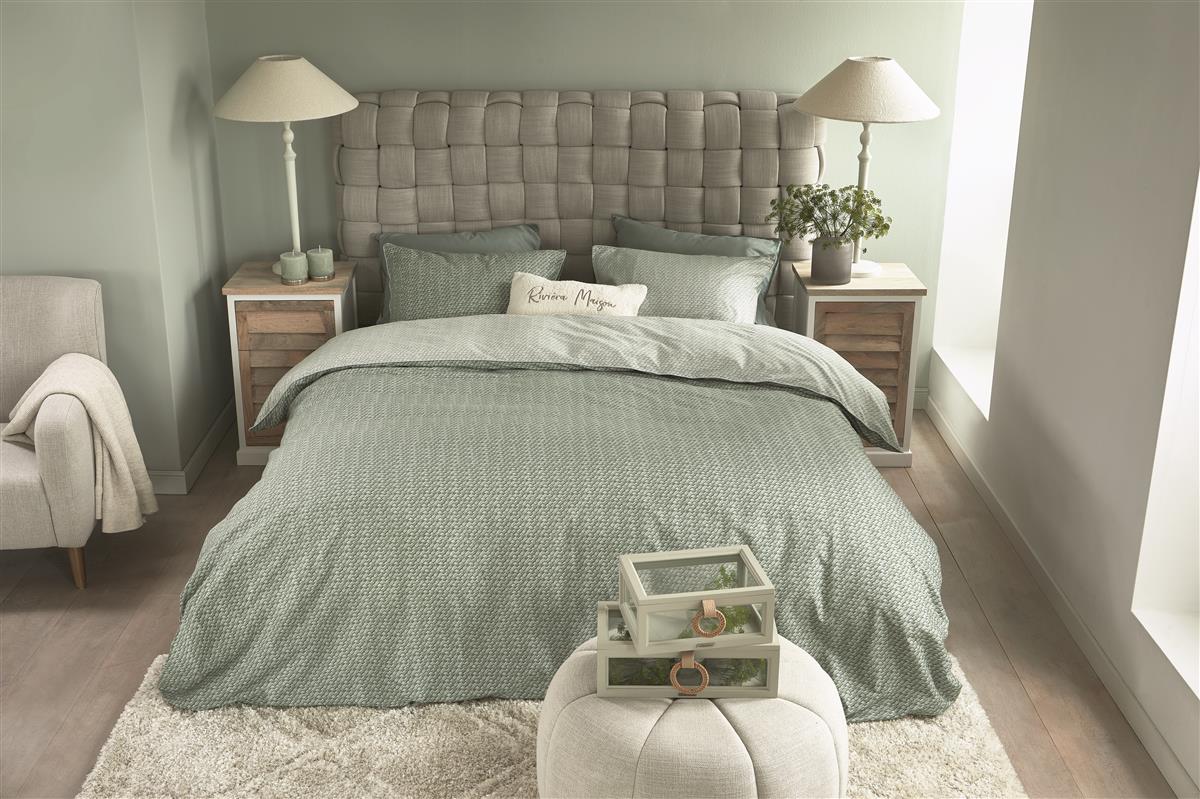 Riviera Maison Bamboo duvet cover - Grey-green