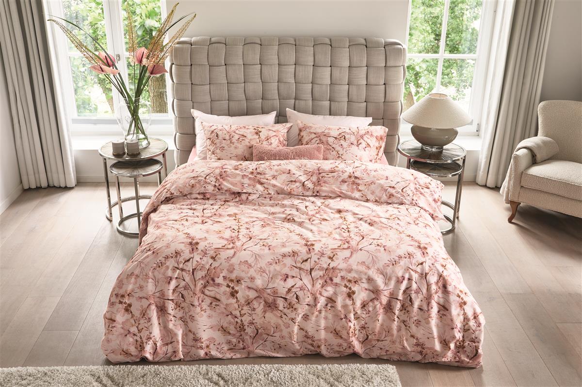 Riviera Maison Blushing Blooms Duvet Cover - Pink