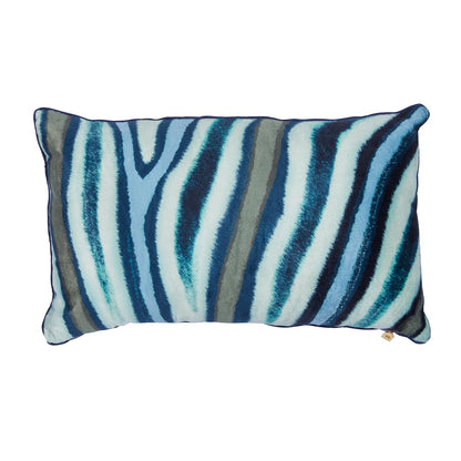 KAAT Amsterdam Wild Stripes Decorative Cushion - Blue Green