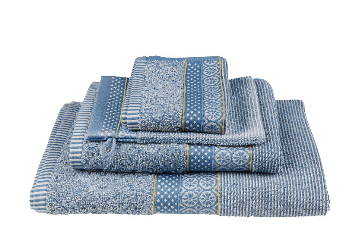 Pip Studio Soft Zellige Bath Textiles - Blue Grey