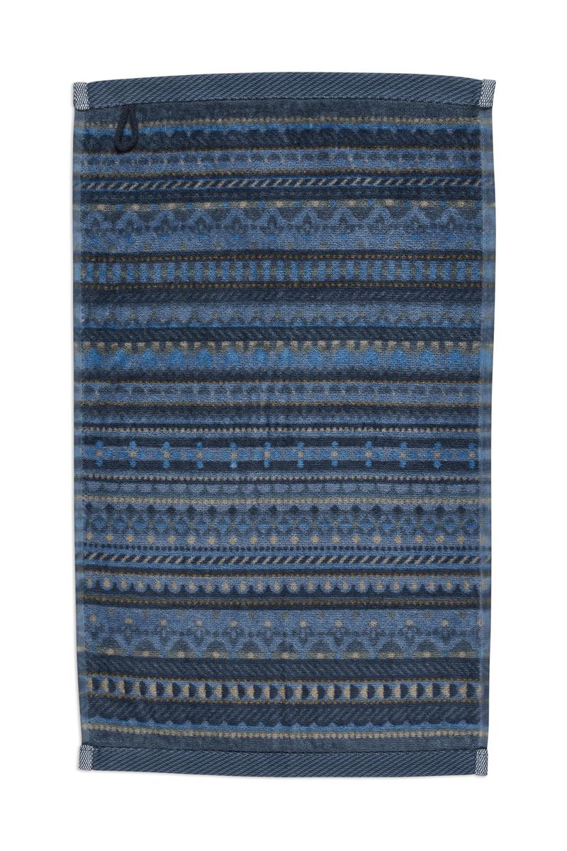 Pip Studio Geometric Print Badtextiel - Donker Blauw