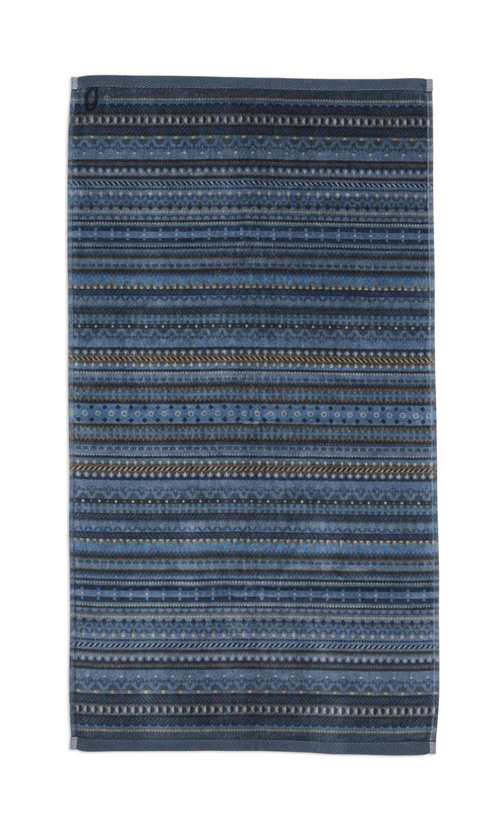 Pip Studio Geometric Print Bath Linen - Dark Blue