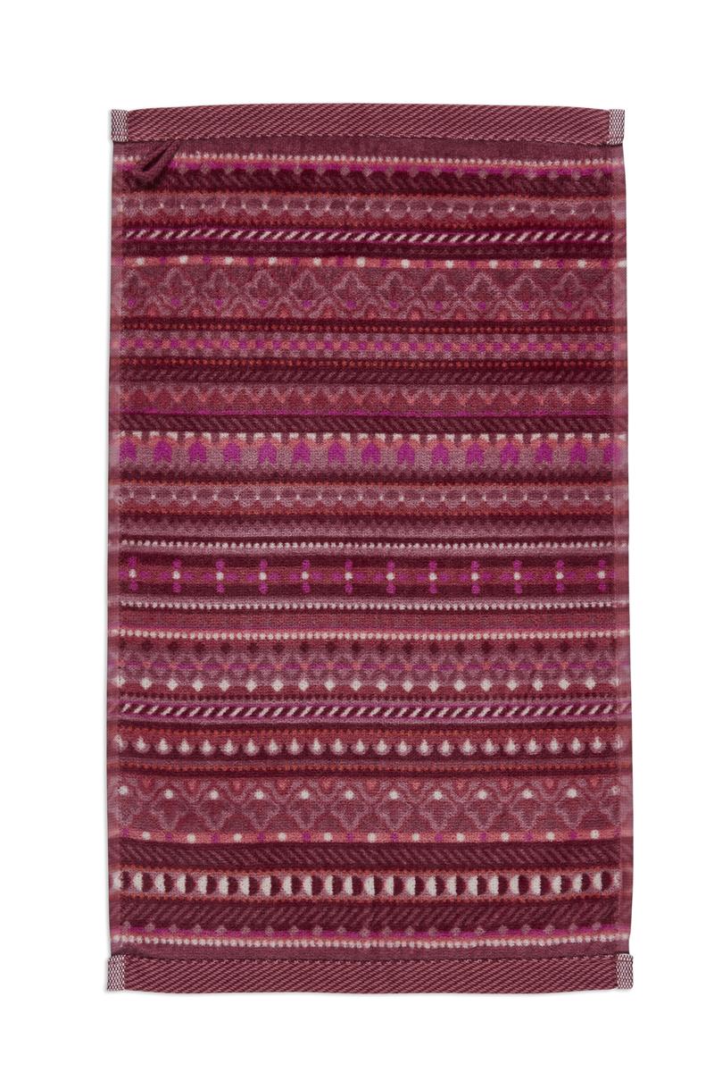 Pip Studio Geometric Print Bath Linen - Dark Pink