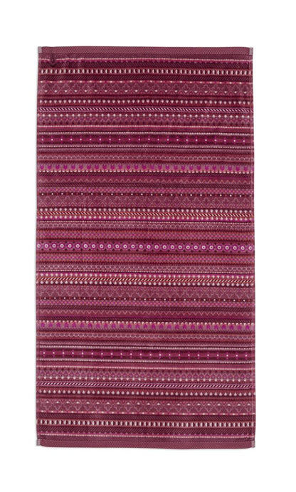 Pip Studio Geometric Print Bath Linen - Dark Pink