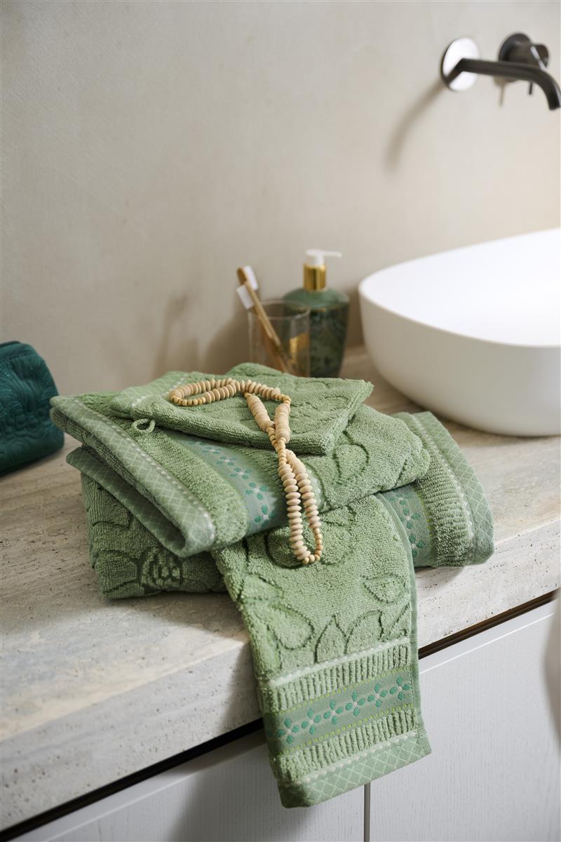 Pip Studio Jasmin Jacquard Bath Textiles - Green