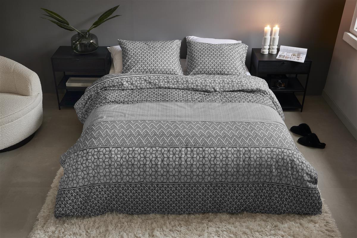 Riviera Maison Marley Duvet Cover - Grey