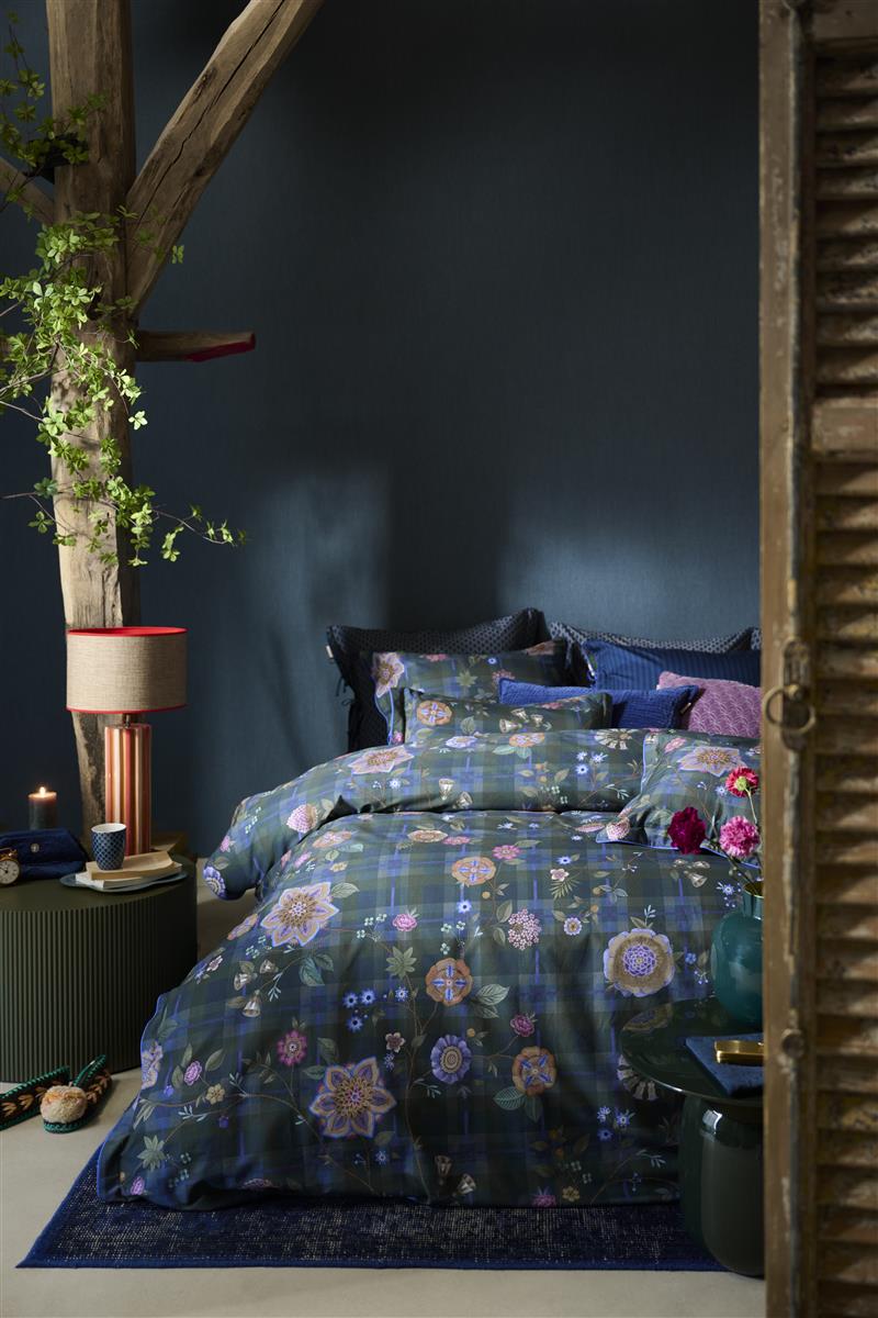 Pip Studio Flores Felices Duvet Cover - Dark Blue