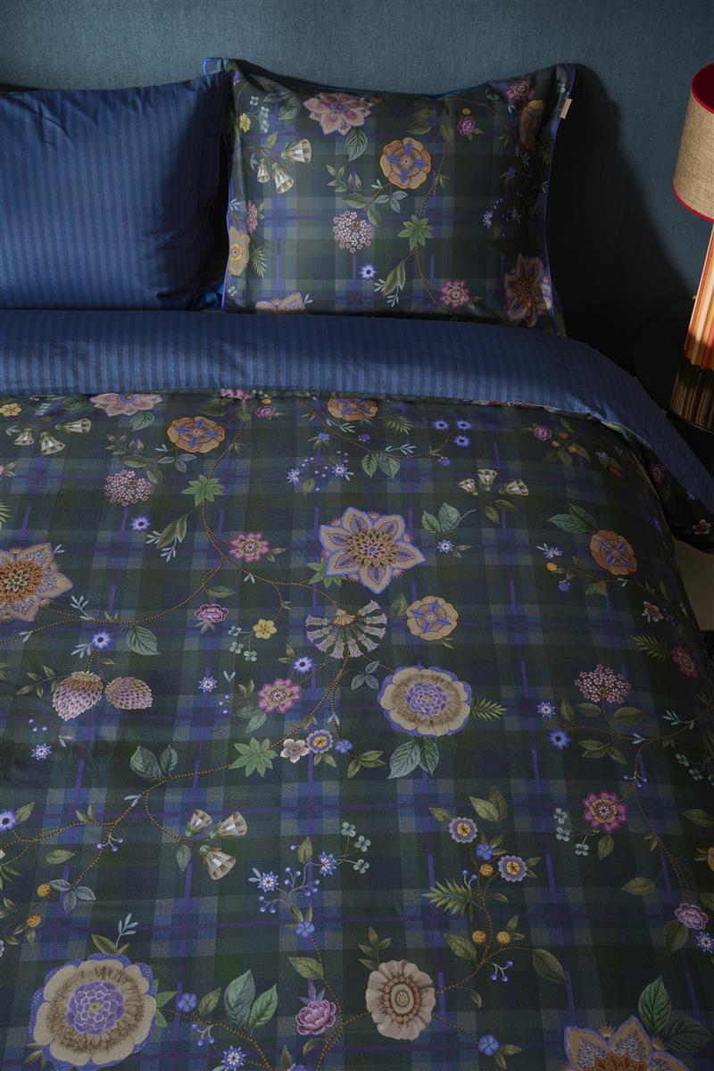 Pip Studio Flores Felices Duvet Cover - Dark Blue