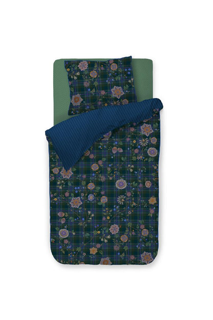 Pip Studio Flores Felices Duvet Cover - Dark Blue