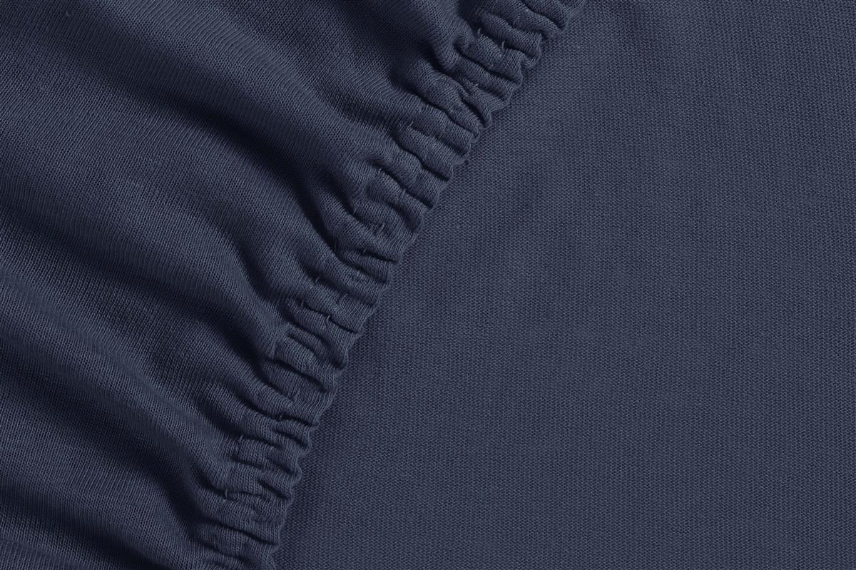 Ambiante Split Topper Fitted Sheet - Cotton - Dark Blue