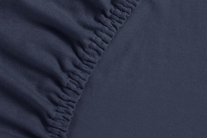 Ambiante Split Topper Fitted Sheet - Cotton - Dark Blue