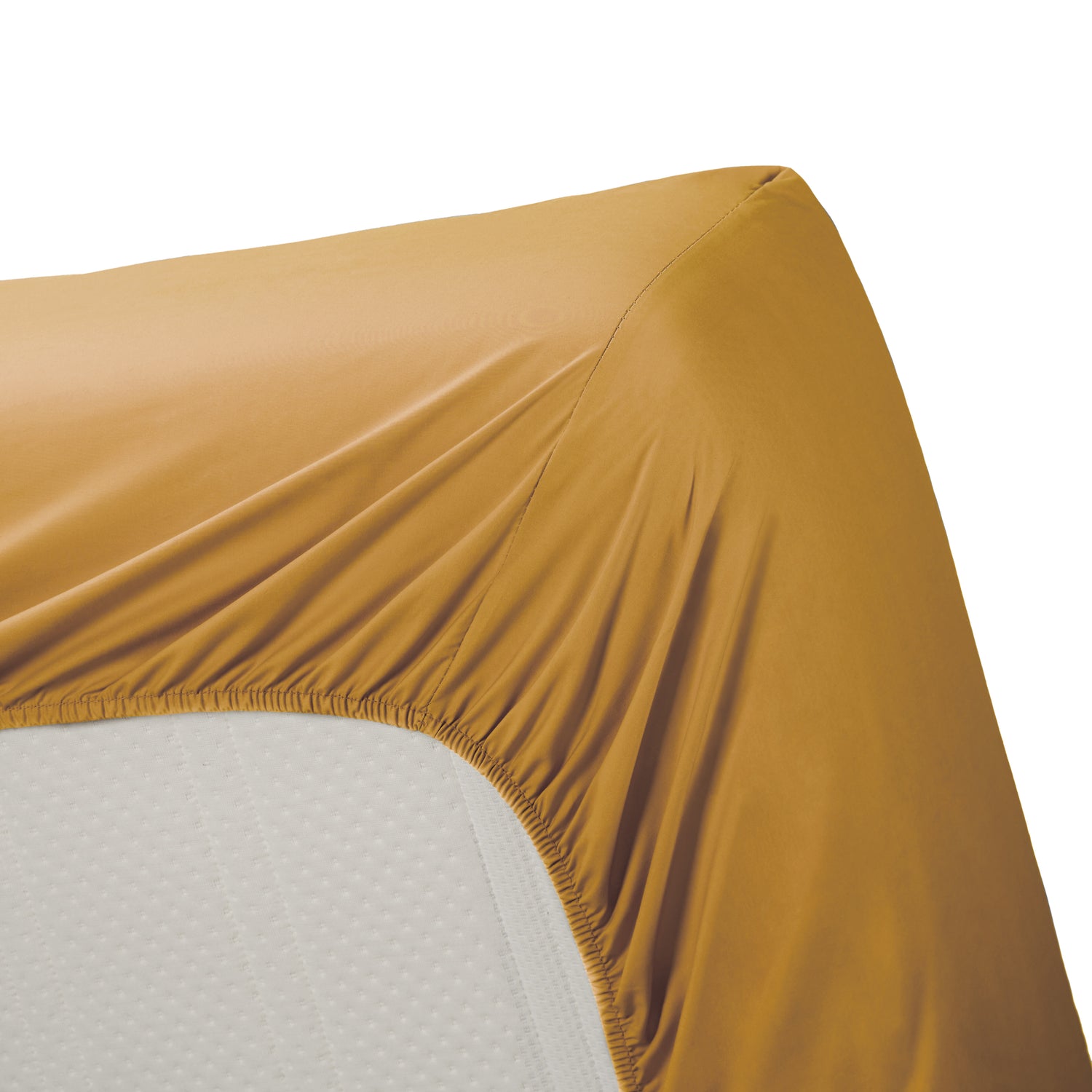 Ambiante Topper Fitted Sheet - Cotton - Ochre