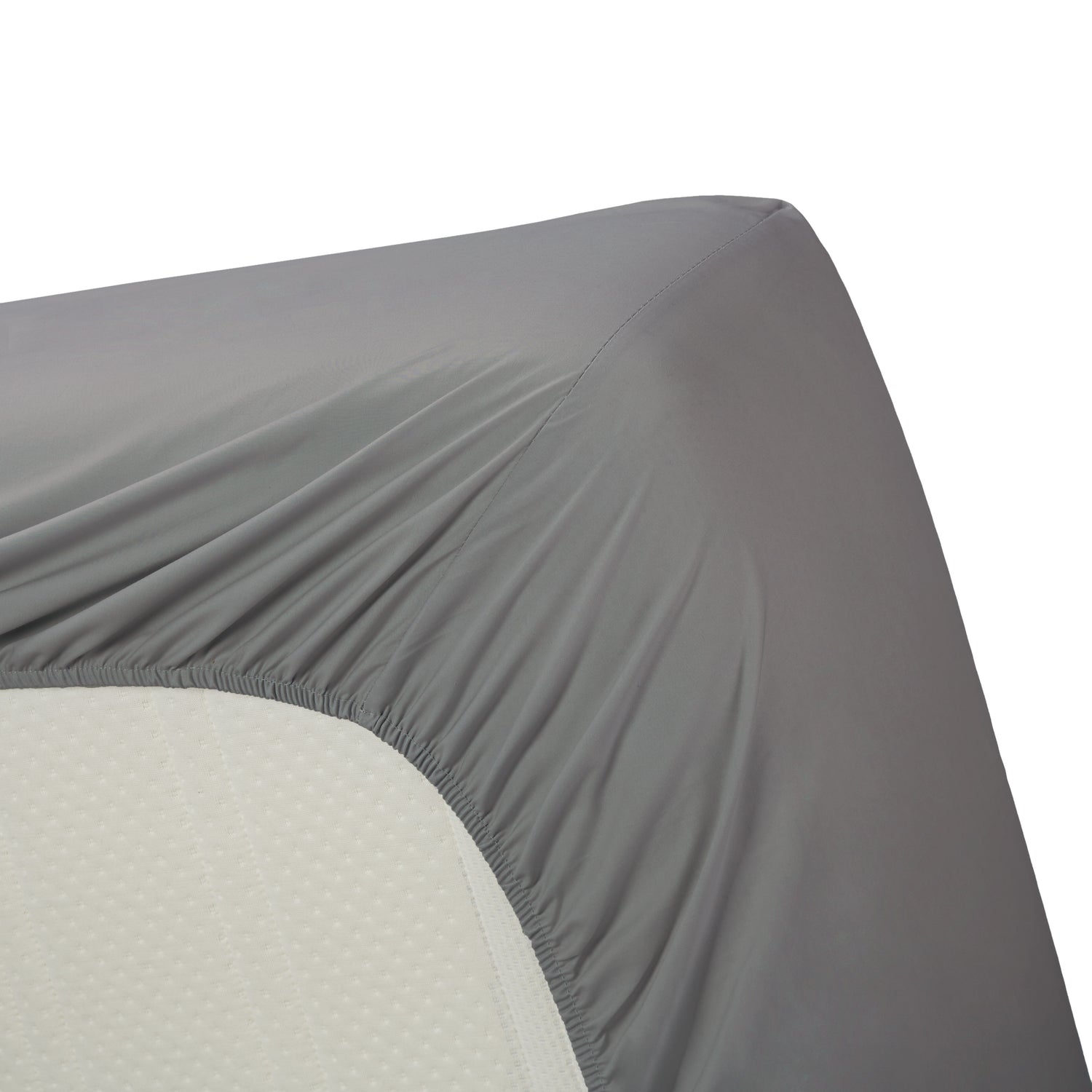 Ambiante Split Topper Fitted Sheet - Cotton - Grey